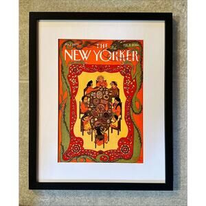 Framed 2024 The New Yorker Magazine Feb 5 Lunar New Year Sarula Bao